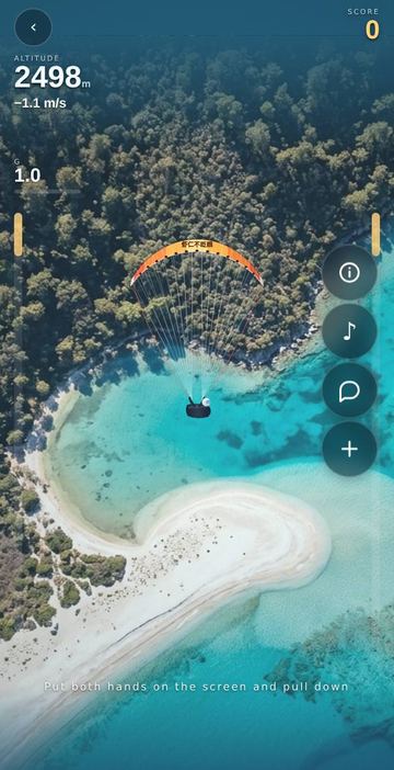 Acro Paragliding - Just after the jump from 2500 m