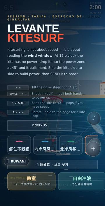 LEVANTE Kitesurf - Session start at Tarifa: pick a kite, then school or free ride